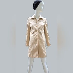 Tommy Hilfiguer Lined Women's Fall Coat. Cream, Med, In Good Condition, Cotton